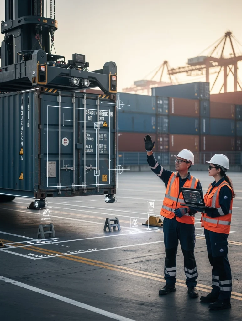 positionner un conteneur